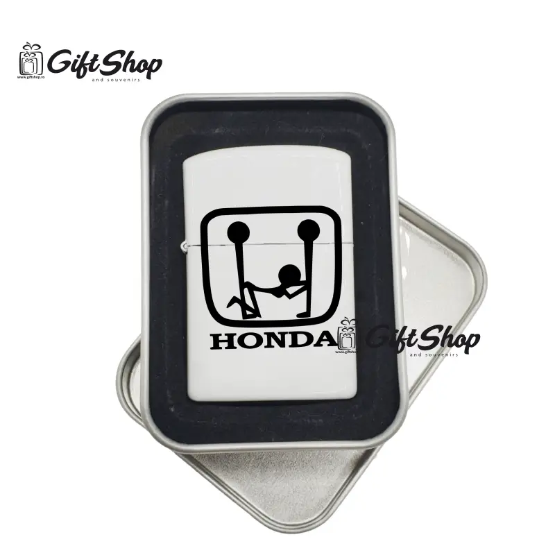 Honda, bricheta metalica gravata laser cu mesajv